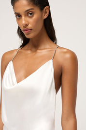 Nicole Mini Drape Dress - White