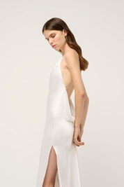 Lou Lou Bias Slip Dress - White