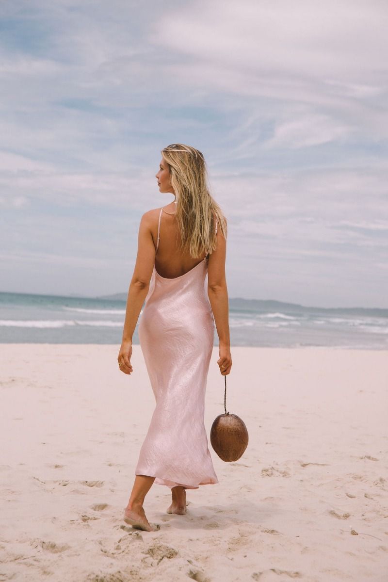 The Georgina Slip Dress Blush