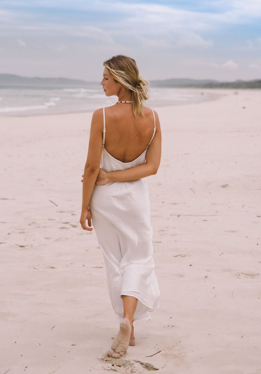 The Georgina Slip Dress Coconut