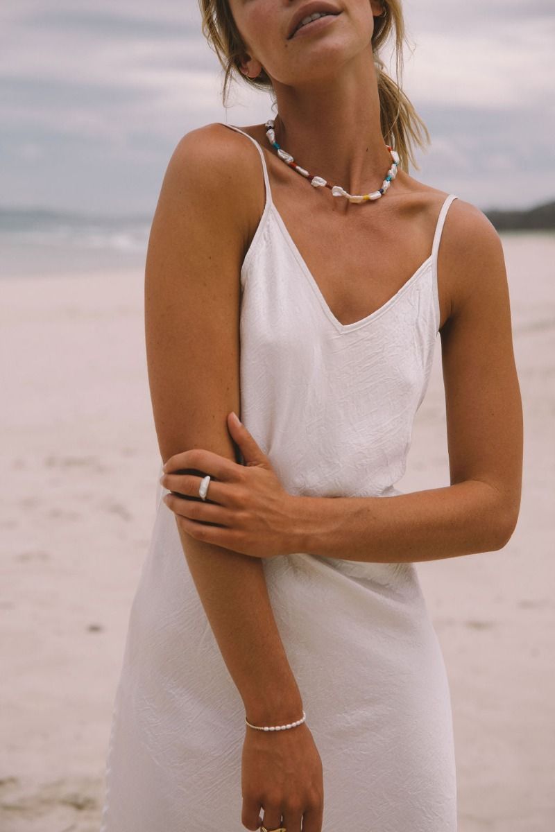 The Georgina Slip Dress Coconut