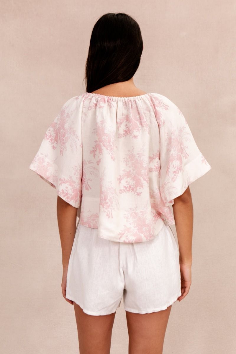 Fleur Smock Top Lotus Pink