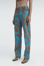 Low Rise Straight Trouser in Hawaii