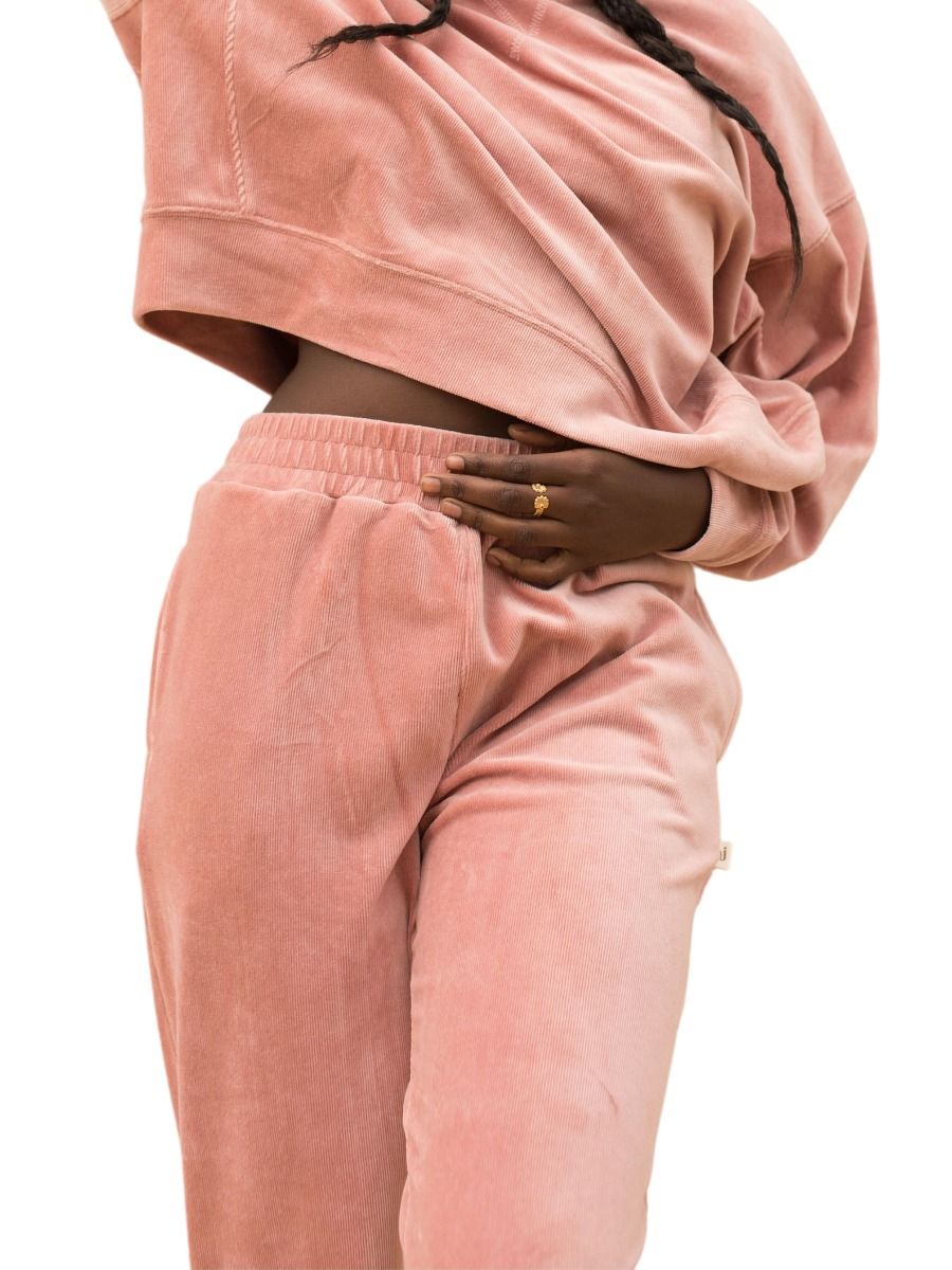 Mini Cord Trackiepant Dusty Rose