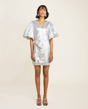 LILY DRESS SILVER BLACK STRIPE