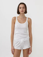 Raffaela Pima Rib Short - White