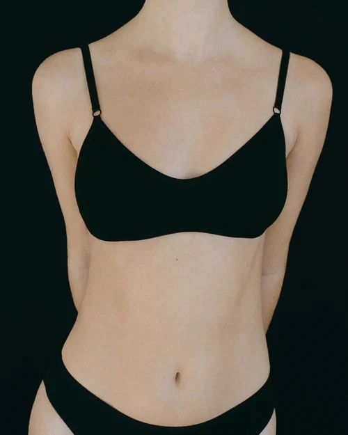 Recline Jersey Bra - Black