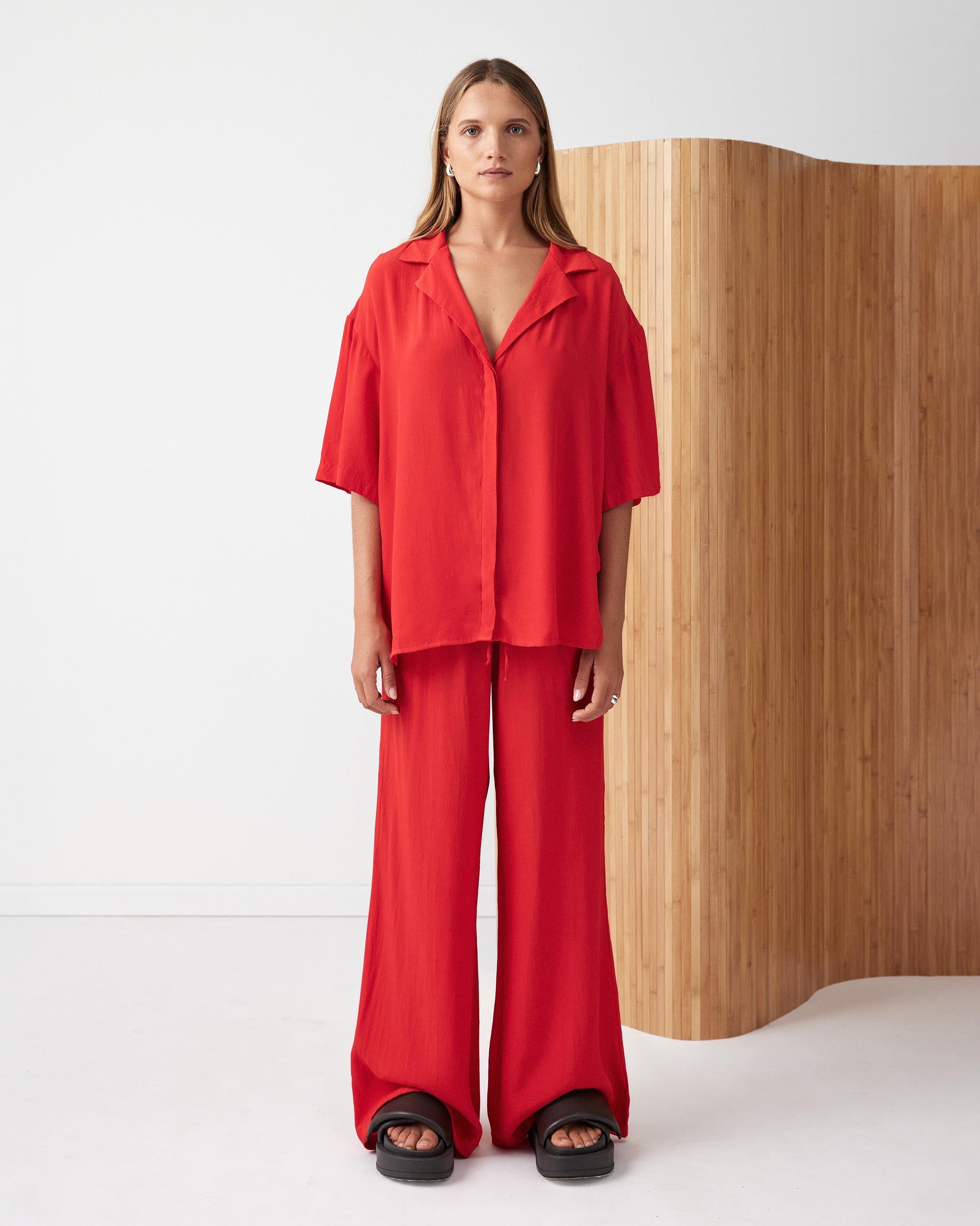 Relaxed Pant Vermillion Red