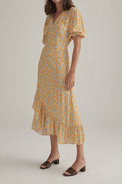 Rosalia Dress Tangelo Floral