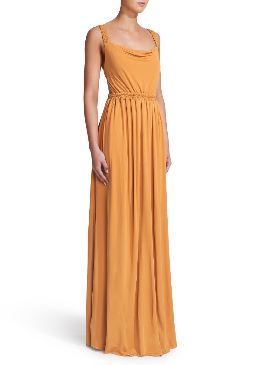 The Cowl Dress saffron