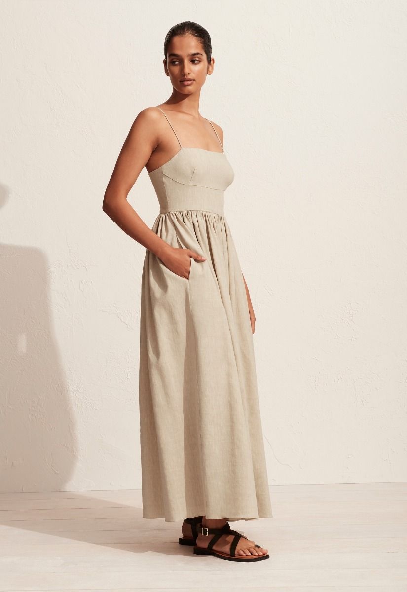 Linen Cami Dress Natural