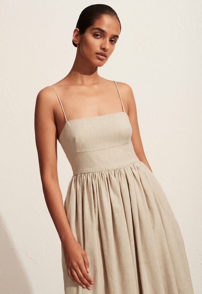 Linen Cami Dress Natural