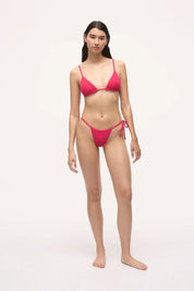 Ava String Bikini Bottom | Micro Terry | Pink