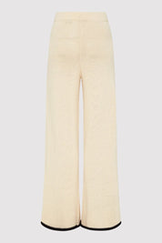 Cotton Knit Pants Ecru