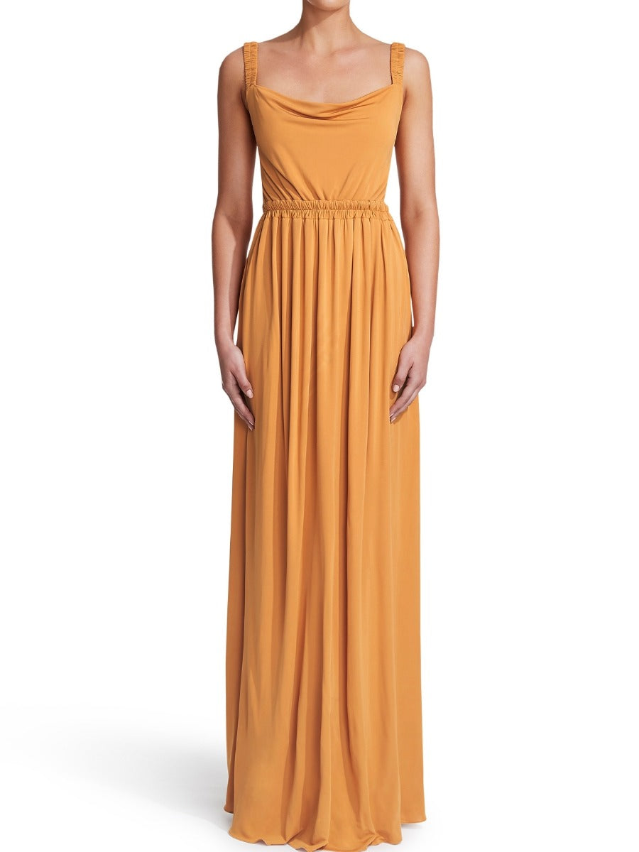 The Cowl Dress saffron