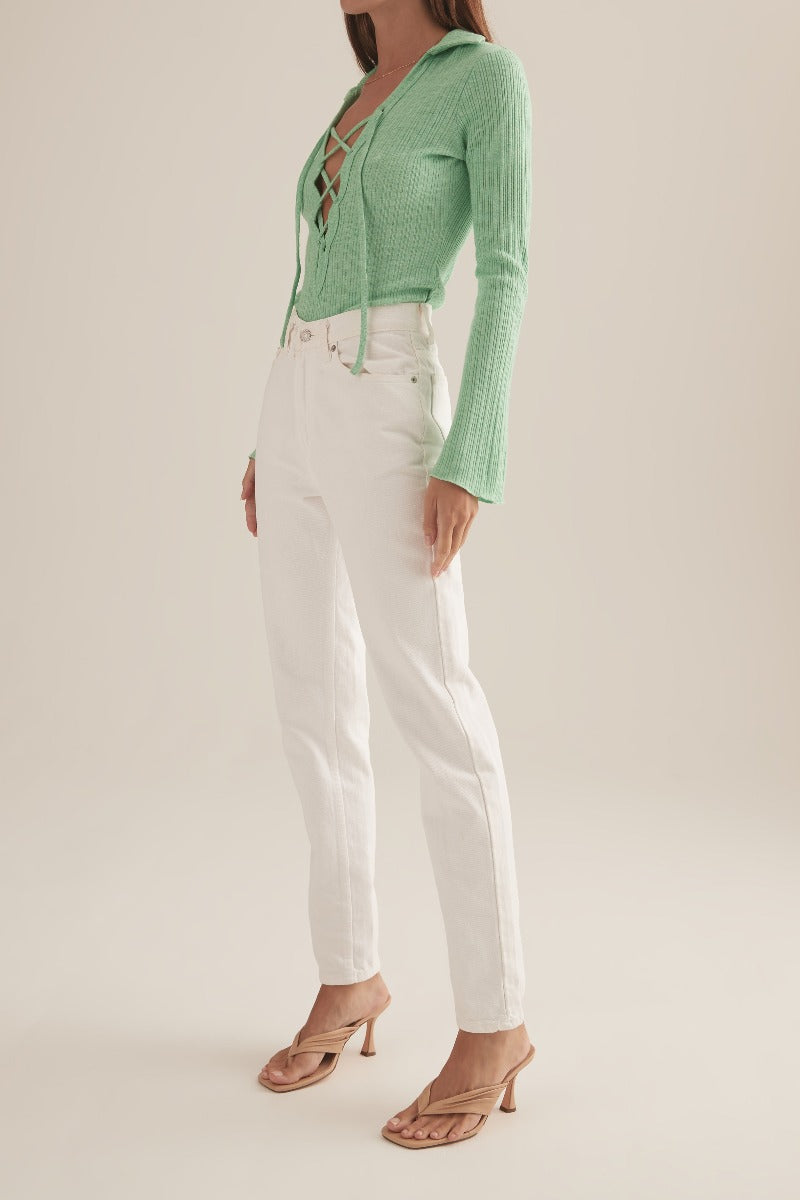 Sage Knit Top Green Apple