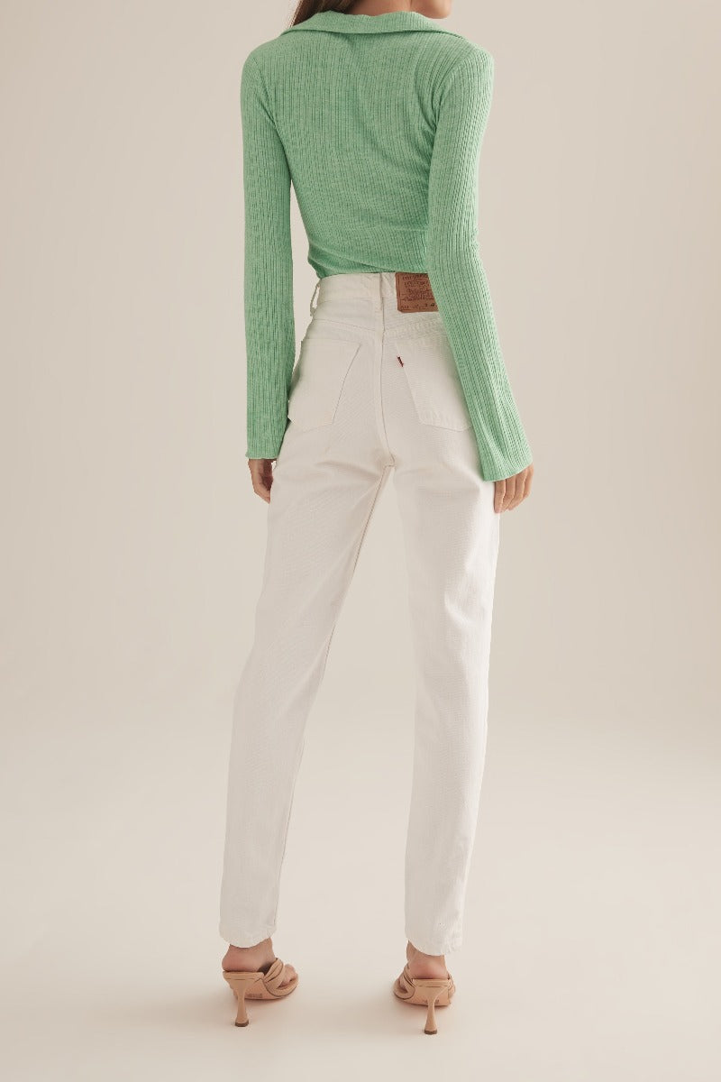 Sage Knit Top Green Apple