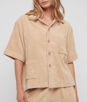 BOXY SHIRT ALMOND