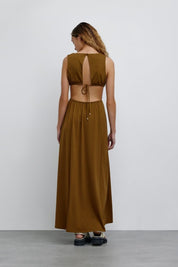 Ingrid Dress Dark Gold