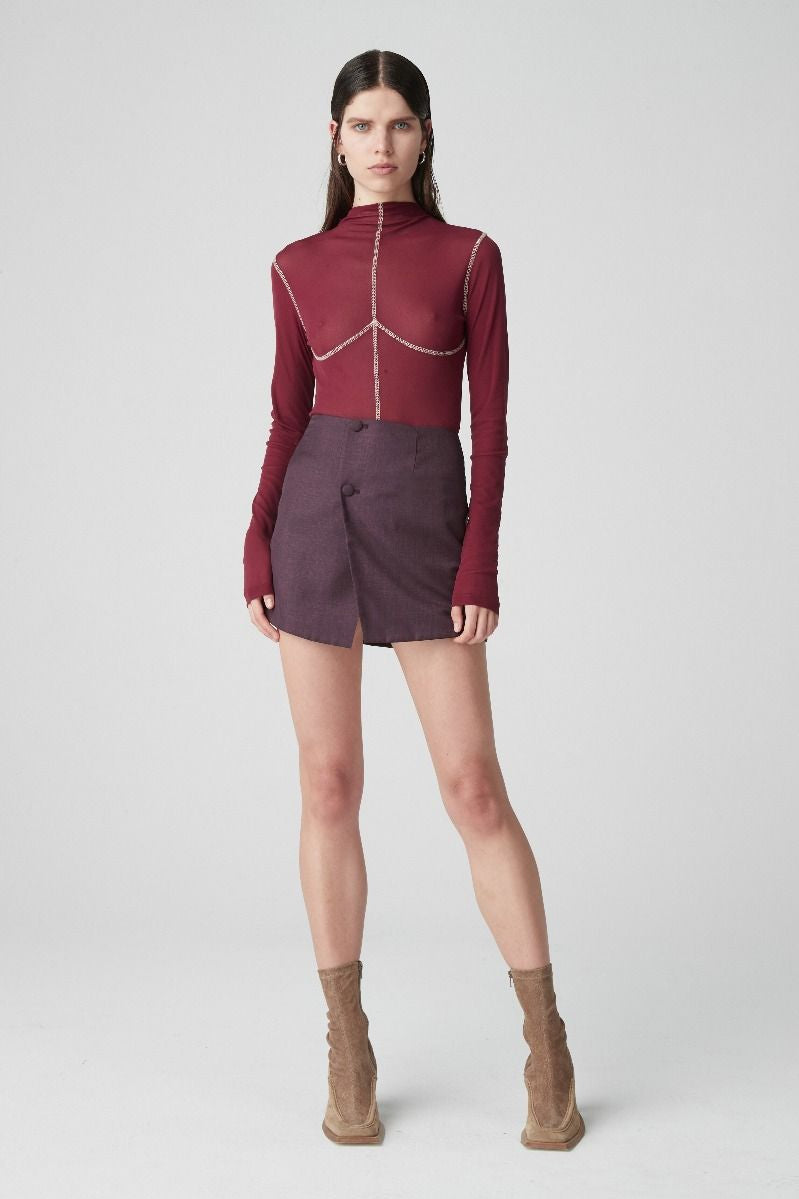 003 Skirt Aubergine
