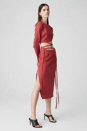 001 Skirt Brick Red