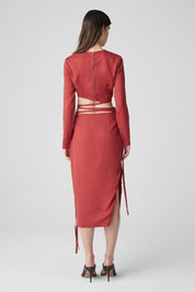 001 Skirt Brick Red