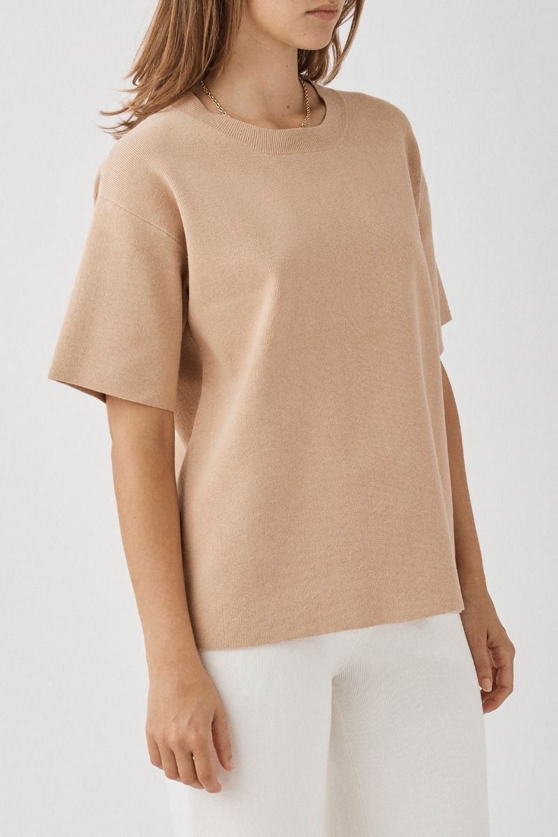 Harper Organic Knit Tshirt - Honey