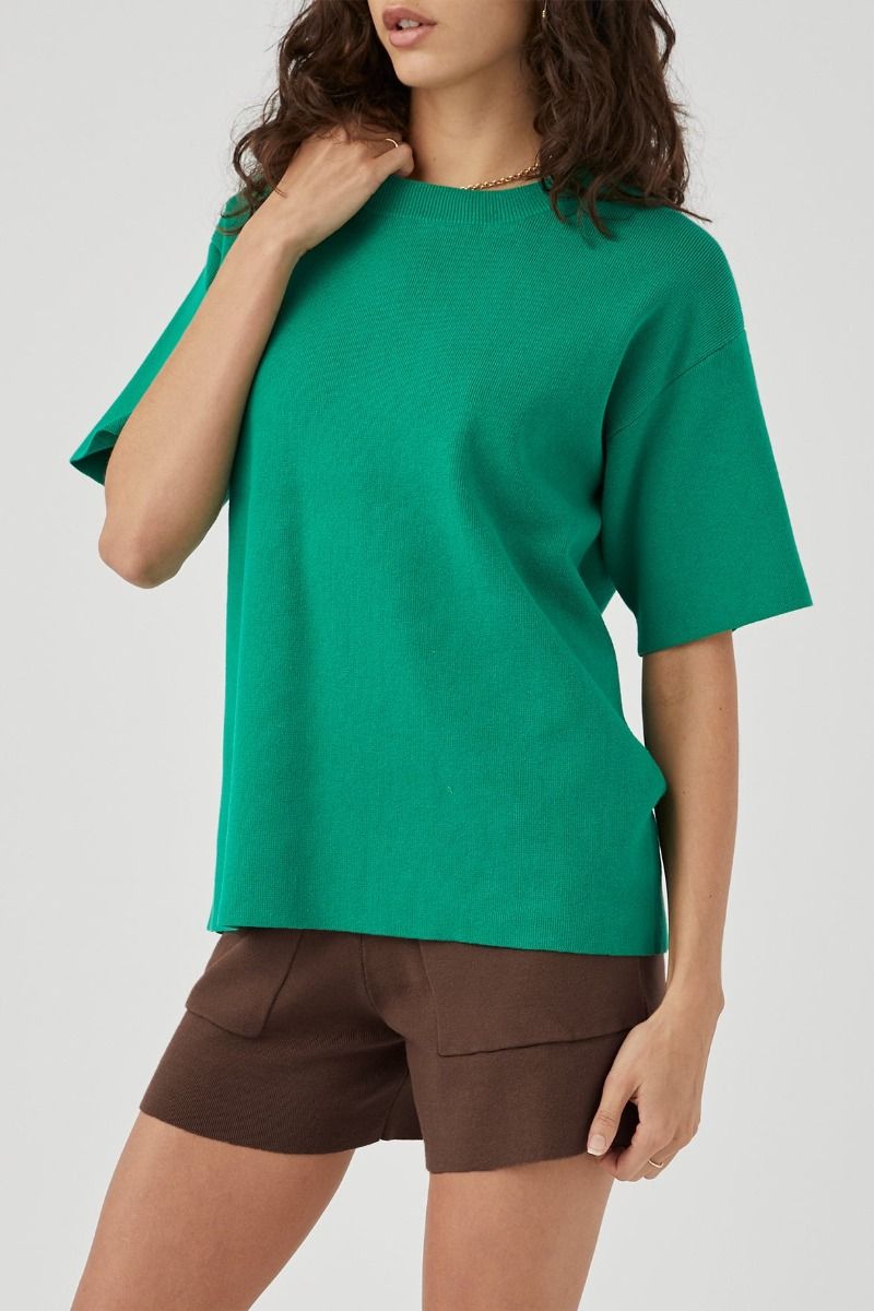 Harper Organic Knit Tshirt - Emerald