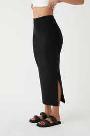 Harper Organic Knit Skirt - Black