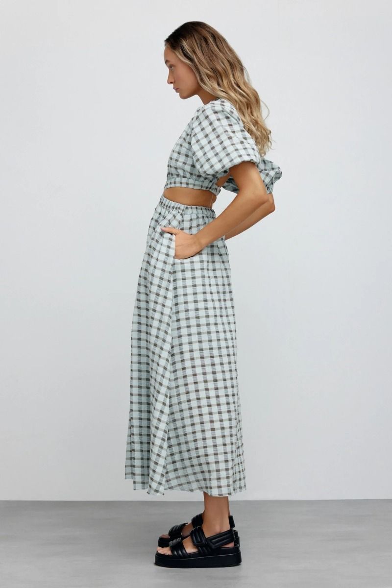 Emily Midi Dress Mint Check