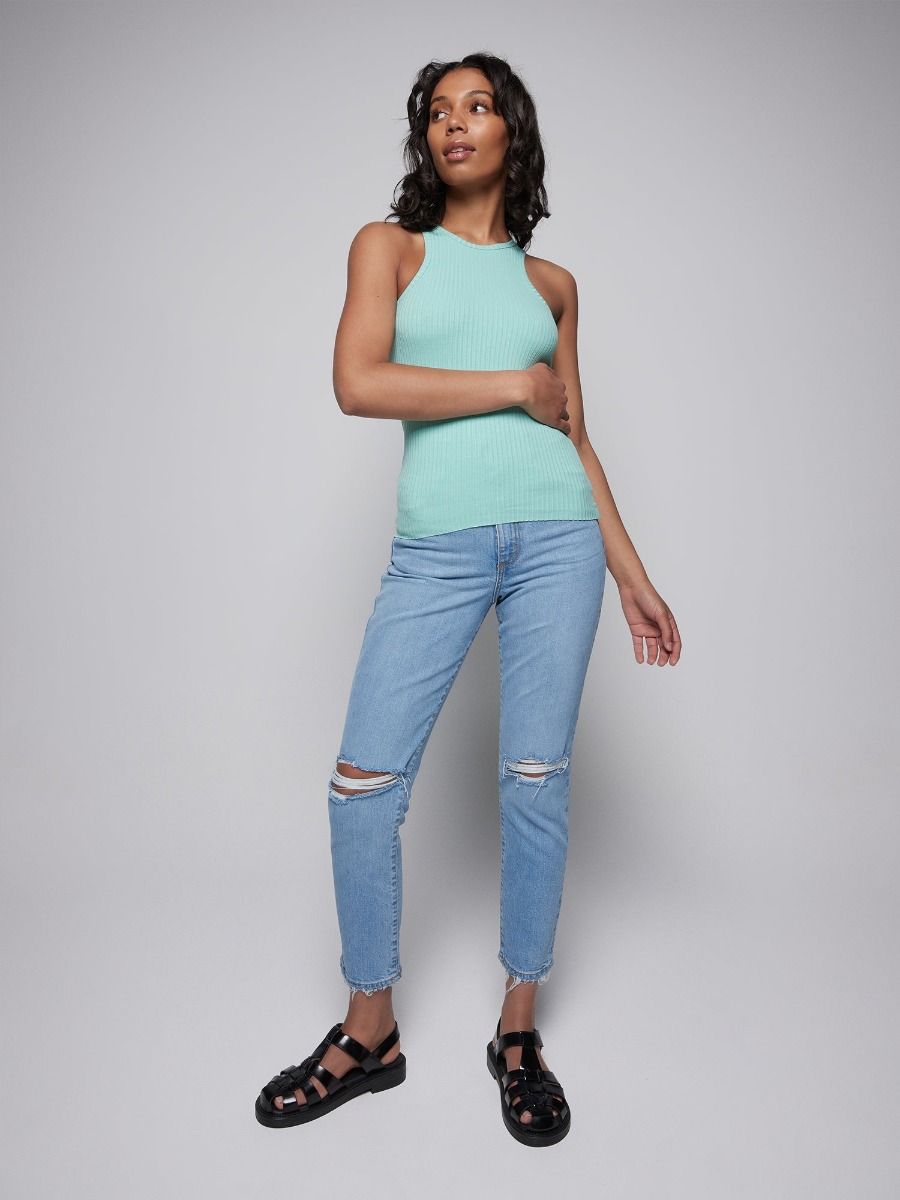 Luxe Rib Cutaway Tank Mint