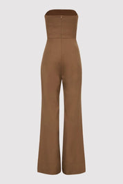 Tailored Wool Jumpsuit Truffle