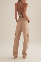 Thea Corset Toffee Check