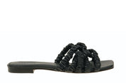 Theresa Scrunchie Sandal - Black