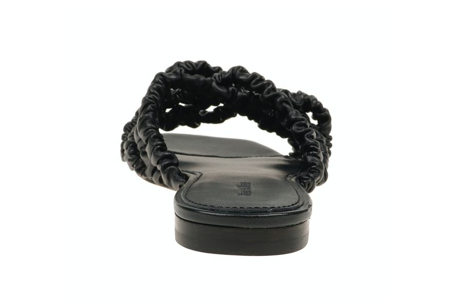 Theresa Scrunchie Sandal - Black