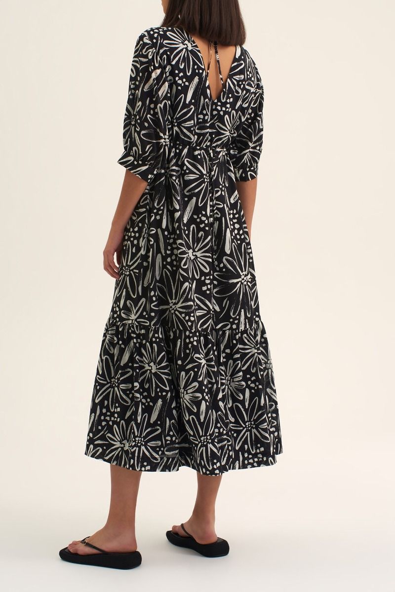 Turner Dress Black Botanic