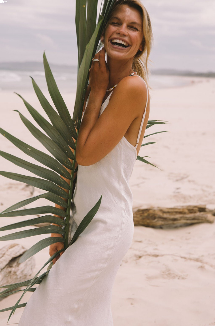 The Georgina Slip Dress Coconut