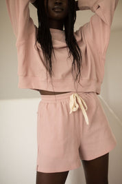 Waffle Sweatshirt Dusty Rose