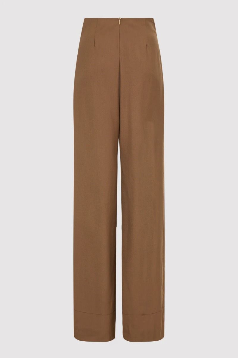 Wide Leg Wool Pants Truffle