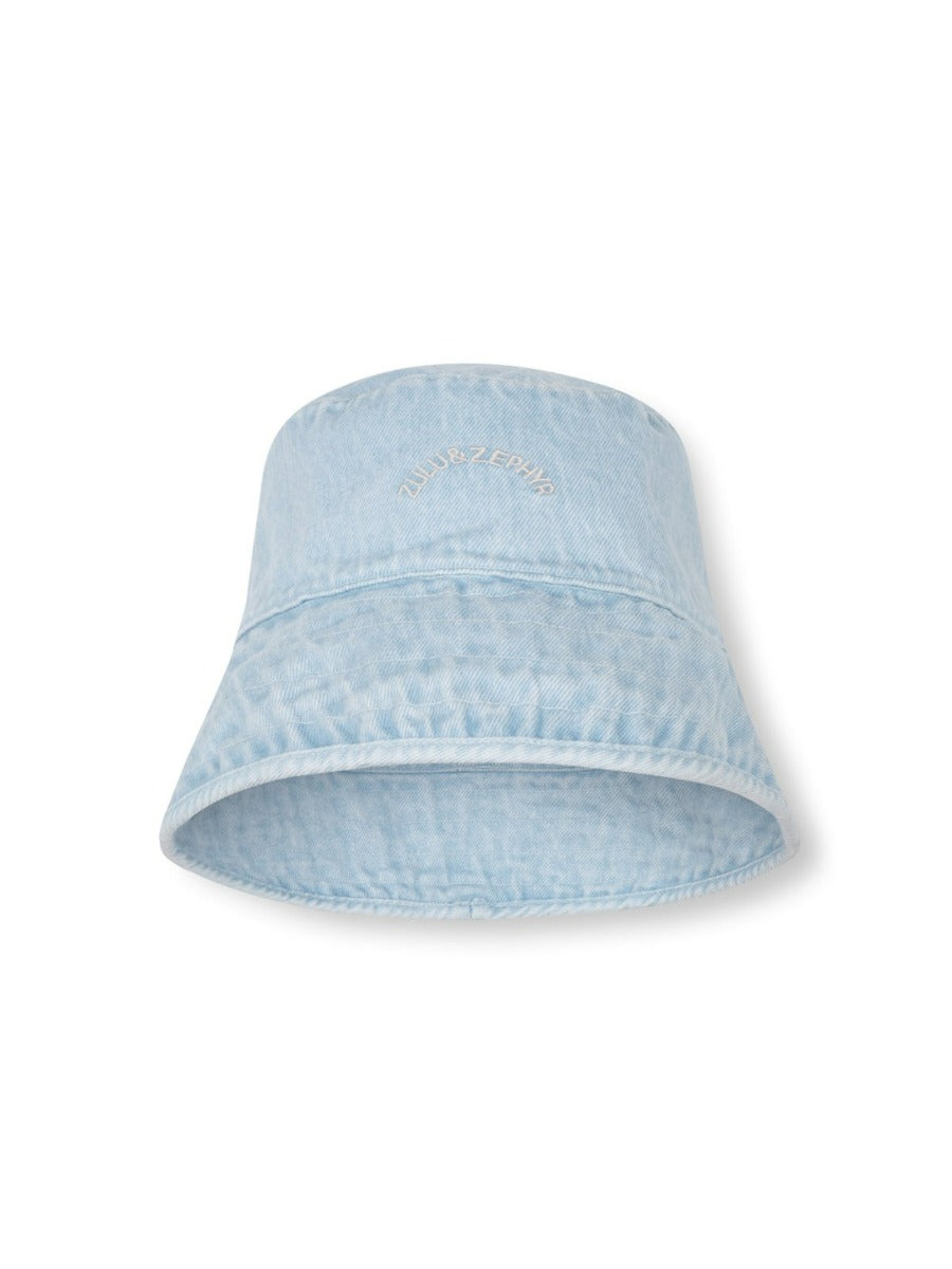 Recycled Cotton Denim Bucket Hat Light Blue