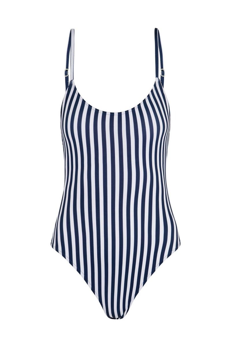 Indigo Stripe One Piece