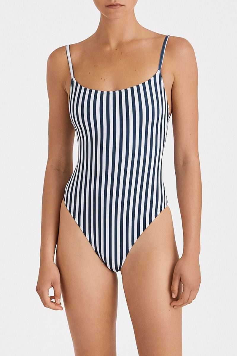 Indigo Stripe One Piece