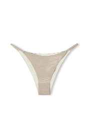 Cocoa Stripe String Curve Brief Cocoa Stripe