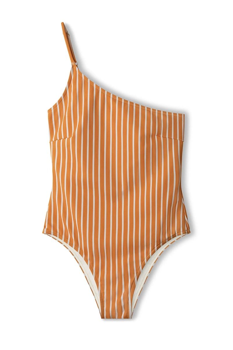 Tangerine Stripe One Piece Tangerine White