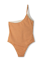 Tangerine Stripe One Piece Tangerine White