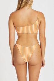 Tangerine Stripe Bralette Tangerine White