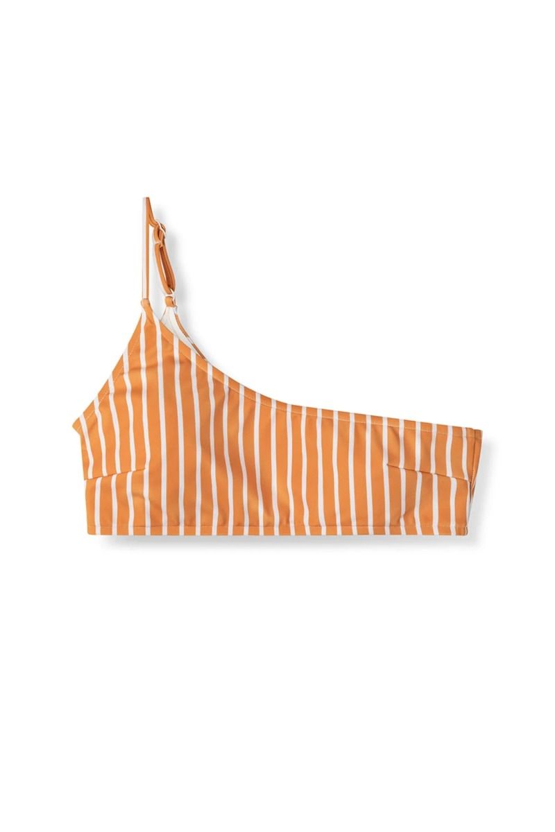 Tangerine Stripe Bralette Tangerine White