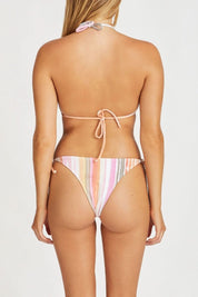 Watercolour Stripe Reversible String Curve Tie Brief Watercolour Chocolate