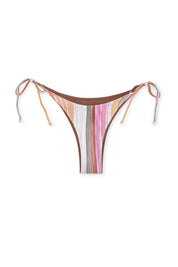 Watercolour Stripe Reversible String Curve Tie Brief Watercolour Chocolate