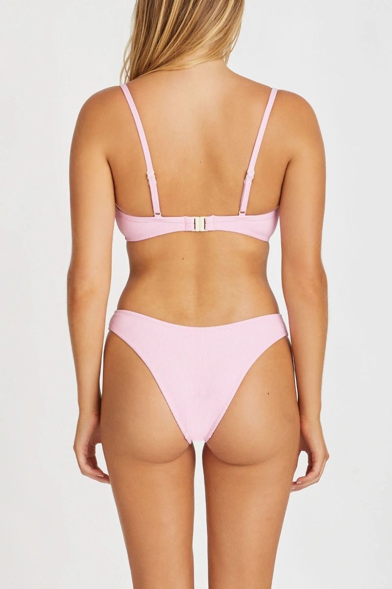 Sea Pink Ribbed Curve Brief Sea Pink